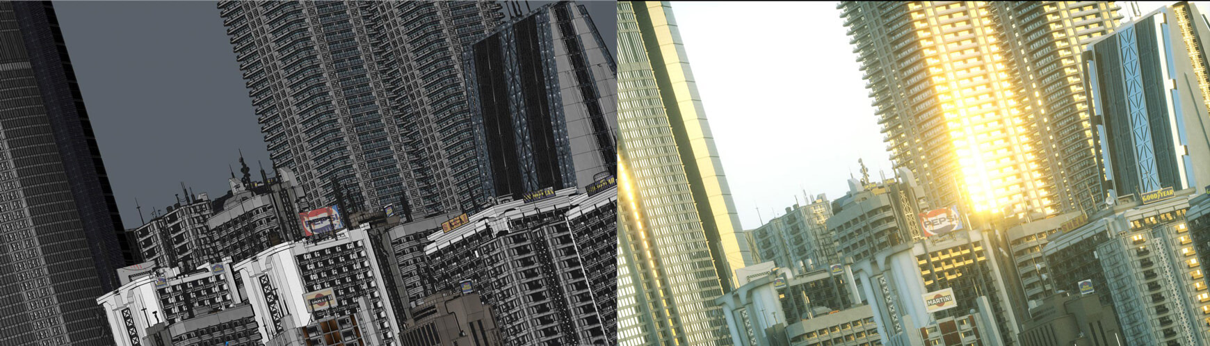 Modern Cityscape Collection Cinema 4D Octane Redshift Building Kitbash Skyscraper