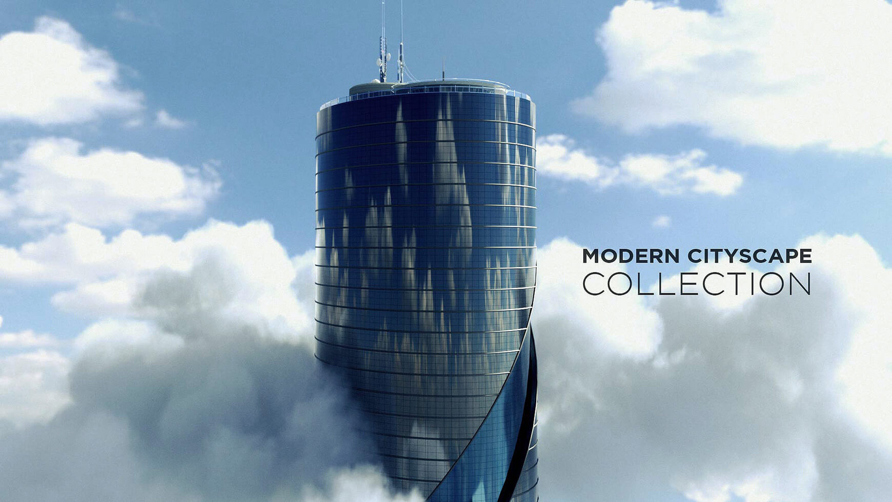 Modern Cityscape Collection Cinema 4D Octane Redshift Building Kitbash Skyscraper