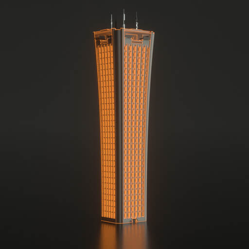 Modern Cityscape Collection Cinema 4D Octane Redshift Building Kitbash Skyscraper