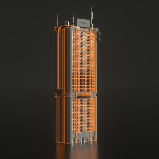 Modern Cityscape Collection Cinema 4D Octane Redshift Building Kitbash Skyscraper