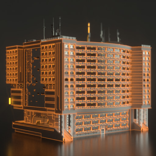 Modern Cityscape Collection Cinema 4D Octane Redshift Building Kitbash Skyscraper