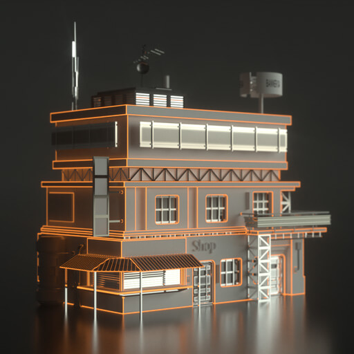 Modern Cityscape Collection Cinema 4D Octane Redshift Building Kitbash Skyscraper