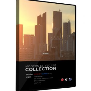 Modern Cityscape Collection Cinema 4D Octane Redshift Building Kitbash Skyscraper