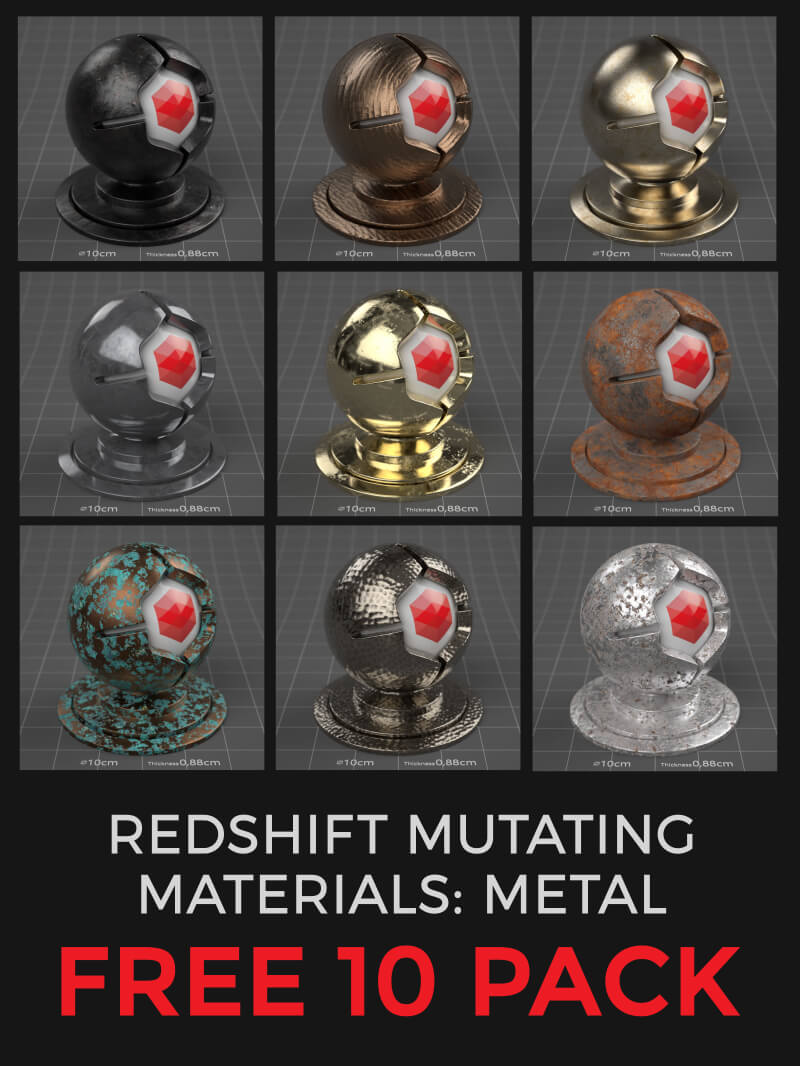Redshift Material Pack Mutations Metal Cinema 4D