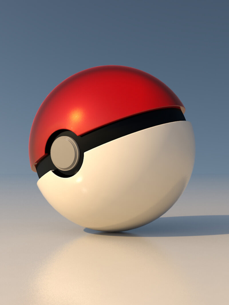 Free Cinema 4D 3D Model Pokemon Poke Ball