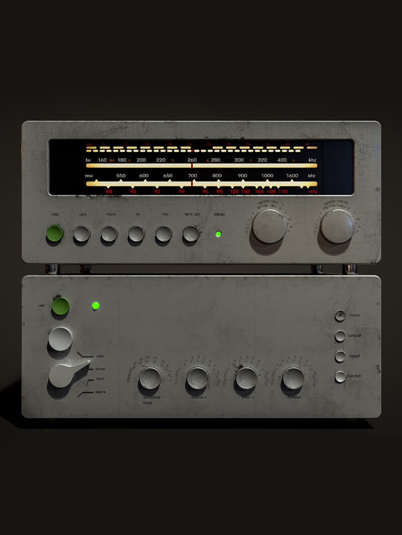 Free Cinema 4D 3D Model Retro Radio