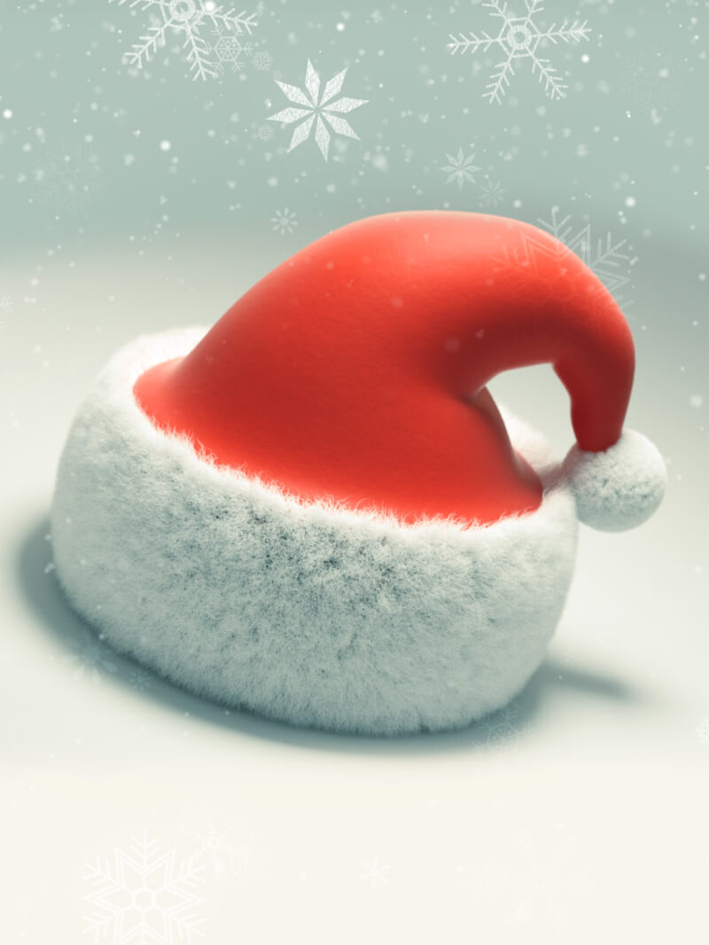 Free Cinema 4D 3D Model Santa Hat