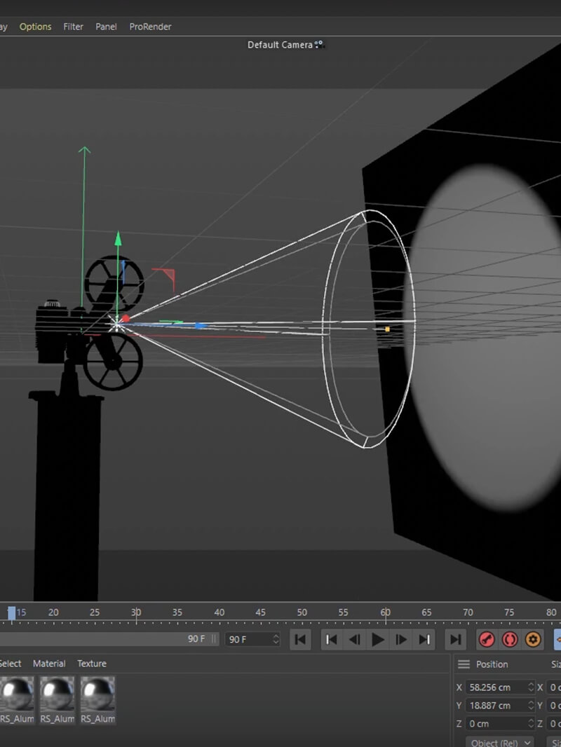 Cinema 4D Redshift Tutorial Flickering Projector