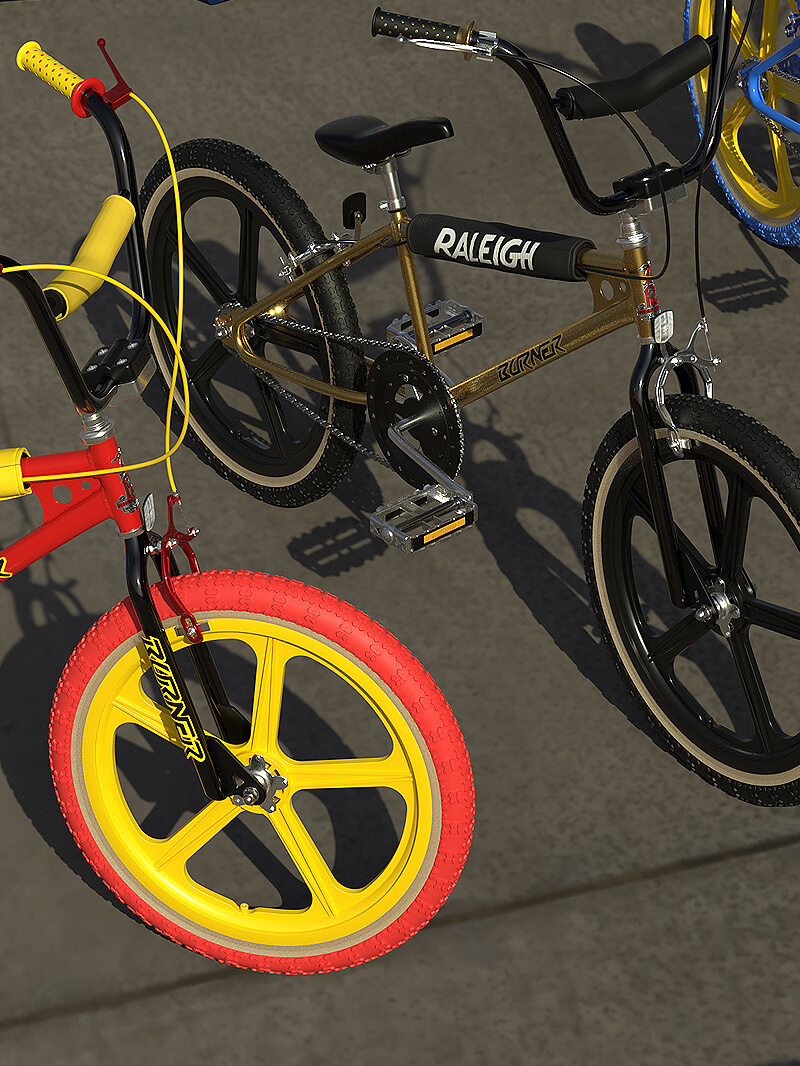 Free Cinema 4D 3D Model Raleigh Burner BMX Bike bicycle