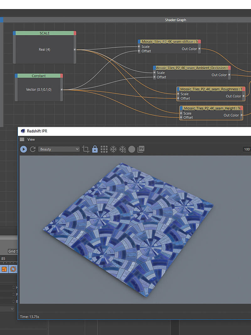 Cinema 4D Redshift Tutorial Texturing with Math Constant Node