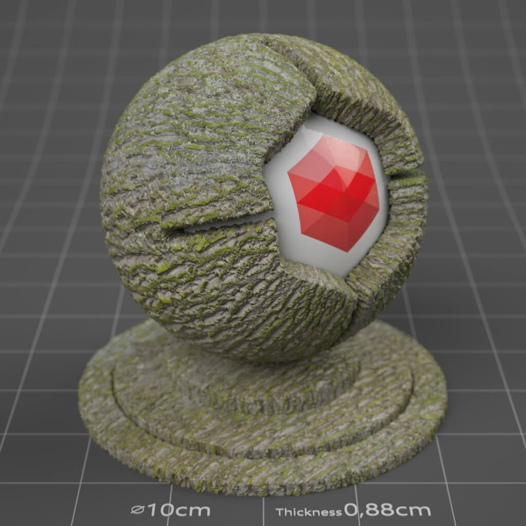 02_RS_Ash_Bark_01_Mossy_4K_Cinema_4D_Material_Wood
