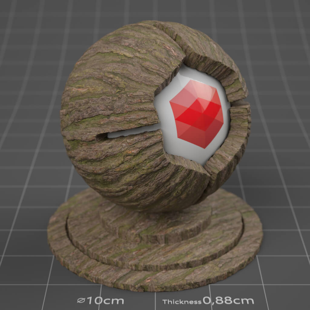 02_RS_Pine_Bark_01_Mossy_4K_Cinema_4D_Material_Wood