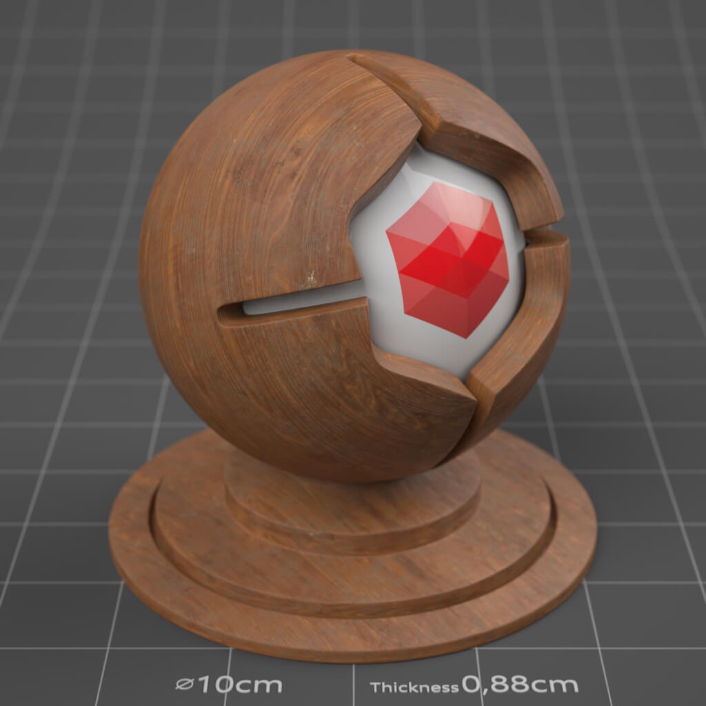 03_RS_Brown_Hickory_Plank_Dirty_4K_Cinema_4D_Material_Wood