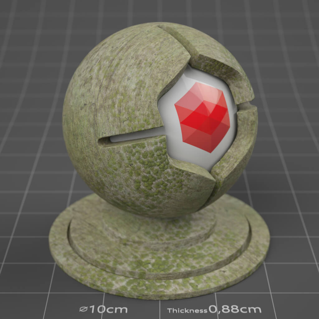 04_RS_Aspen_Bark_02_Mossy_4K_Cinema_4D_Material_Wood