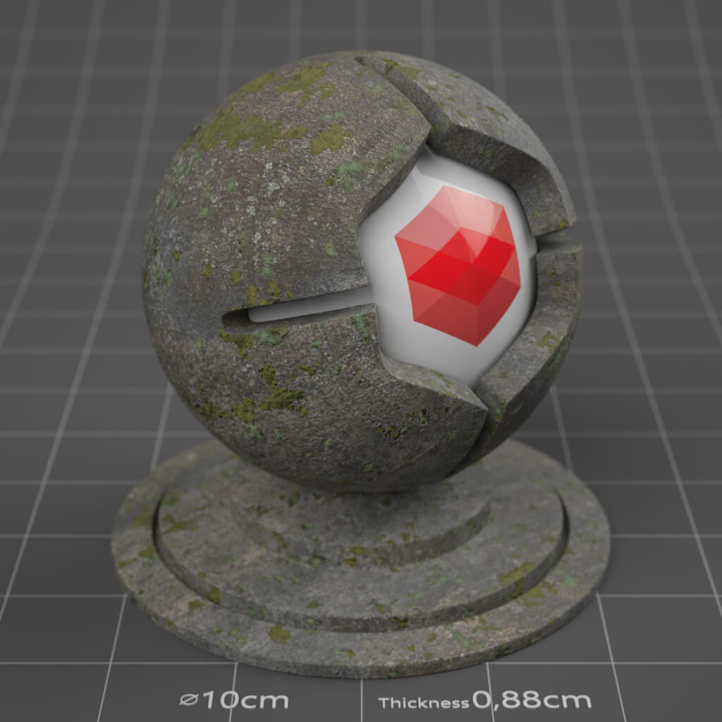 04_RS_Beech_Bark_02_Mossy_4K_Cinema_4D_Material_Wood