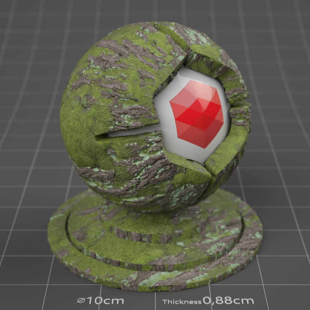 04_RS_Oak_Bark_02_Mossy_4K_Cinema_4D_Material_Wood