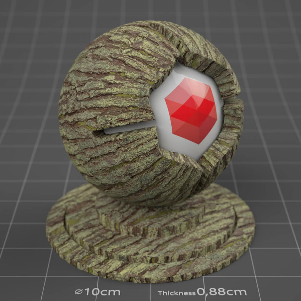 04_RS_Pine_Bark_02_Mossy_4K_Cinema_4D_Material_Wood