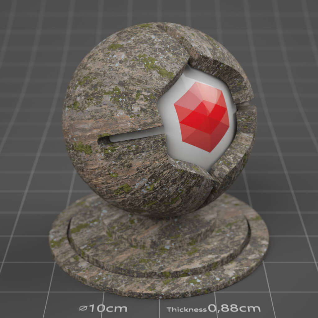 04_RS_Sycamore_Maple_Bark_02_Mossy_4K_Cinema_4D_Material_Wood