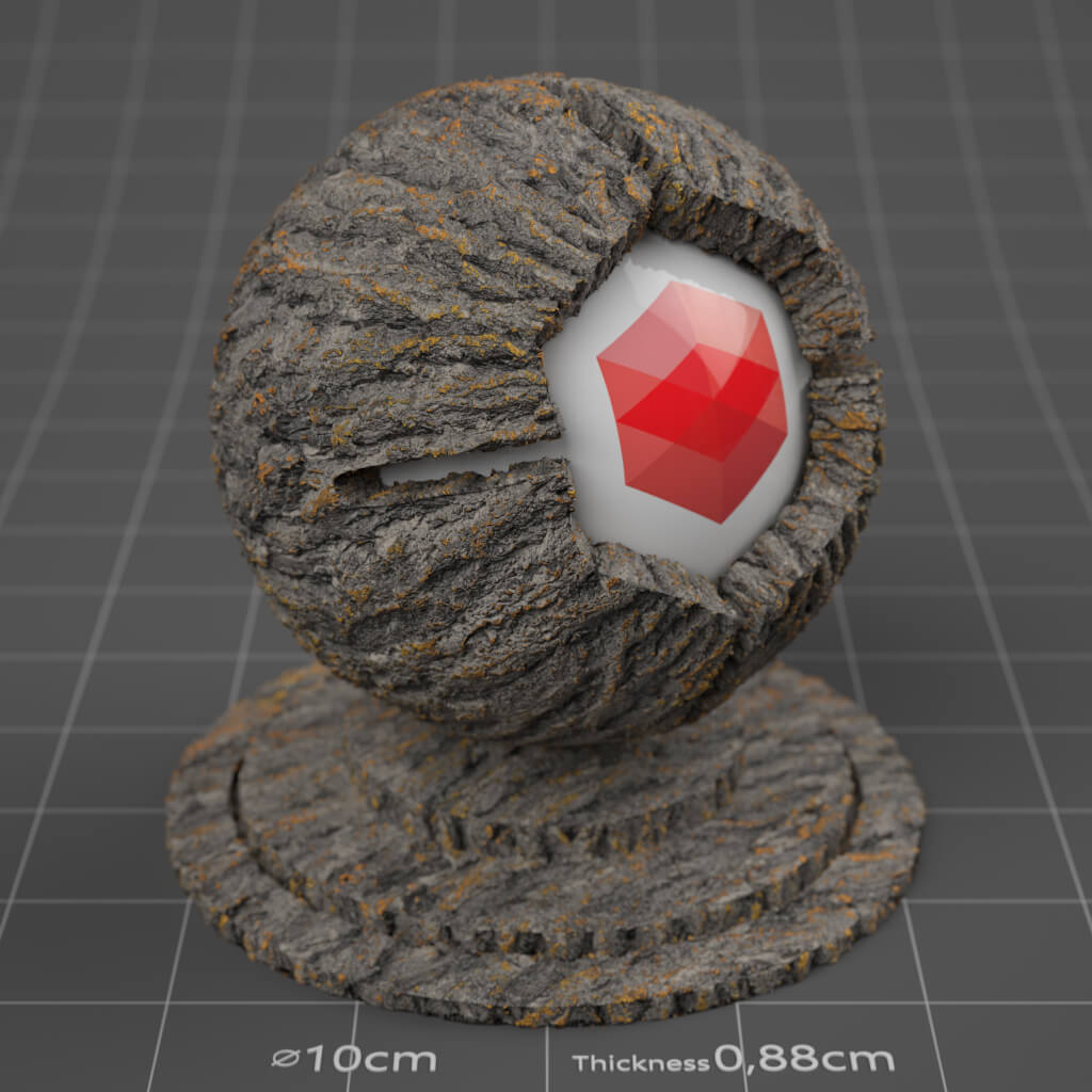 08_RS_Oak_Bark_04_Mossy_4K_Cinema_4D_Material_Wood