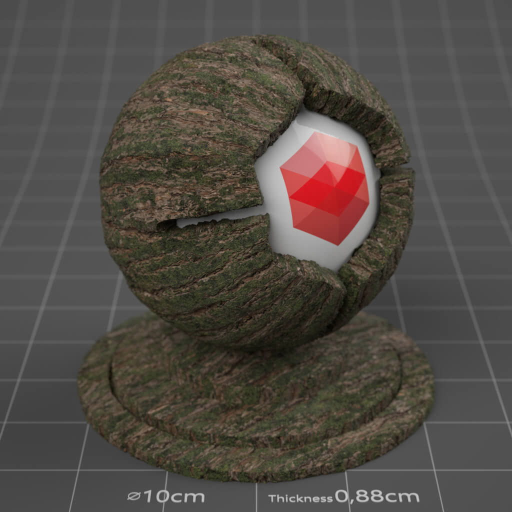 08_RS_Pine_Bark_03_Mossy3_4K_Cinema_4D_Material_Wood