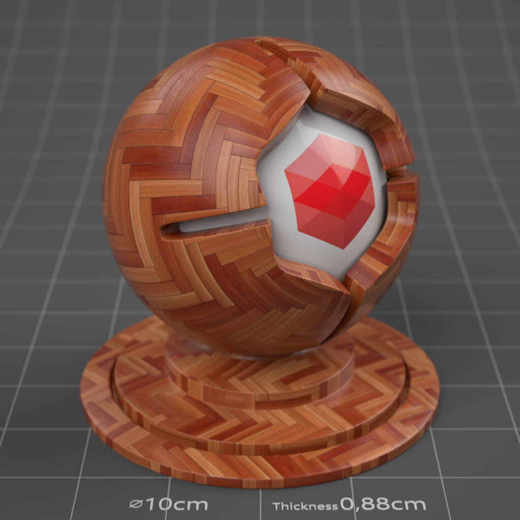 14_RS_American_Cherry_Parquet_Herringbone_Smudged_4K_Cinema_4D_Material_Wood