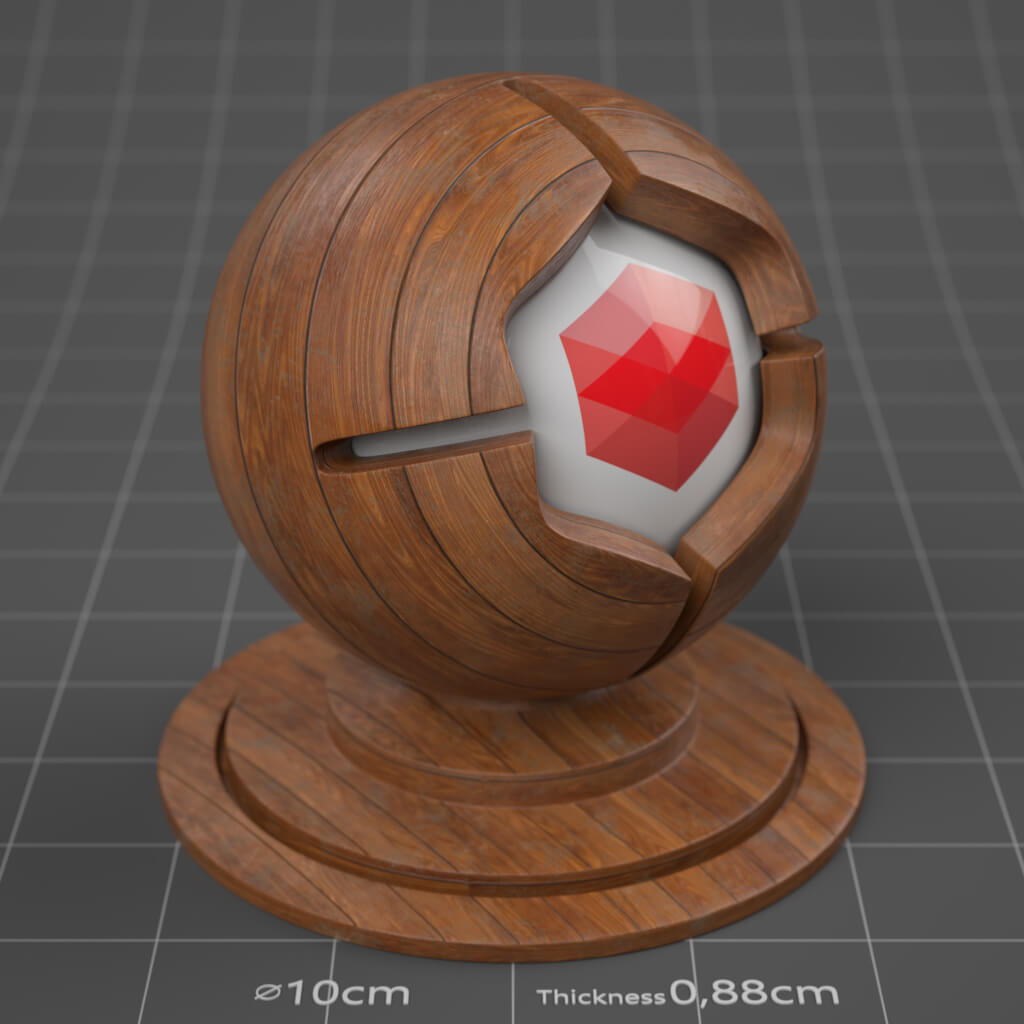 15_RS_Brown_Hickory_Long_Planks_Dirty_4K_Cinema_4D_Material_Wood