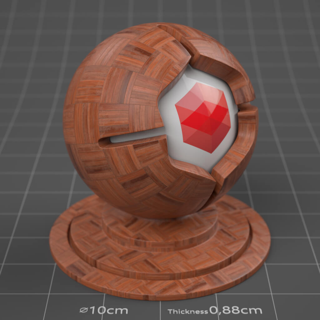 16_RS_African_Mahogany_Parquet_Square_Basket_Worn_4K_Cinema_4D_Material_Wood