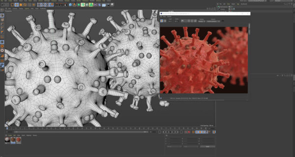 Free Cinema 4D 3D Model: Coronavirus - The Pixel Lab