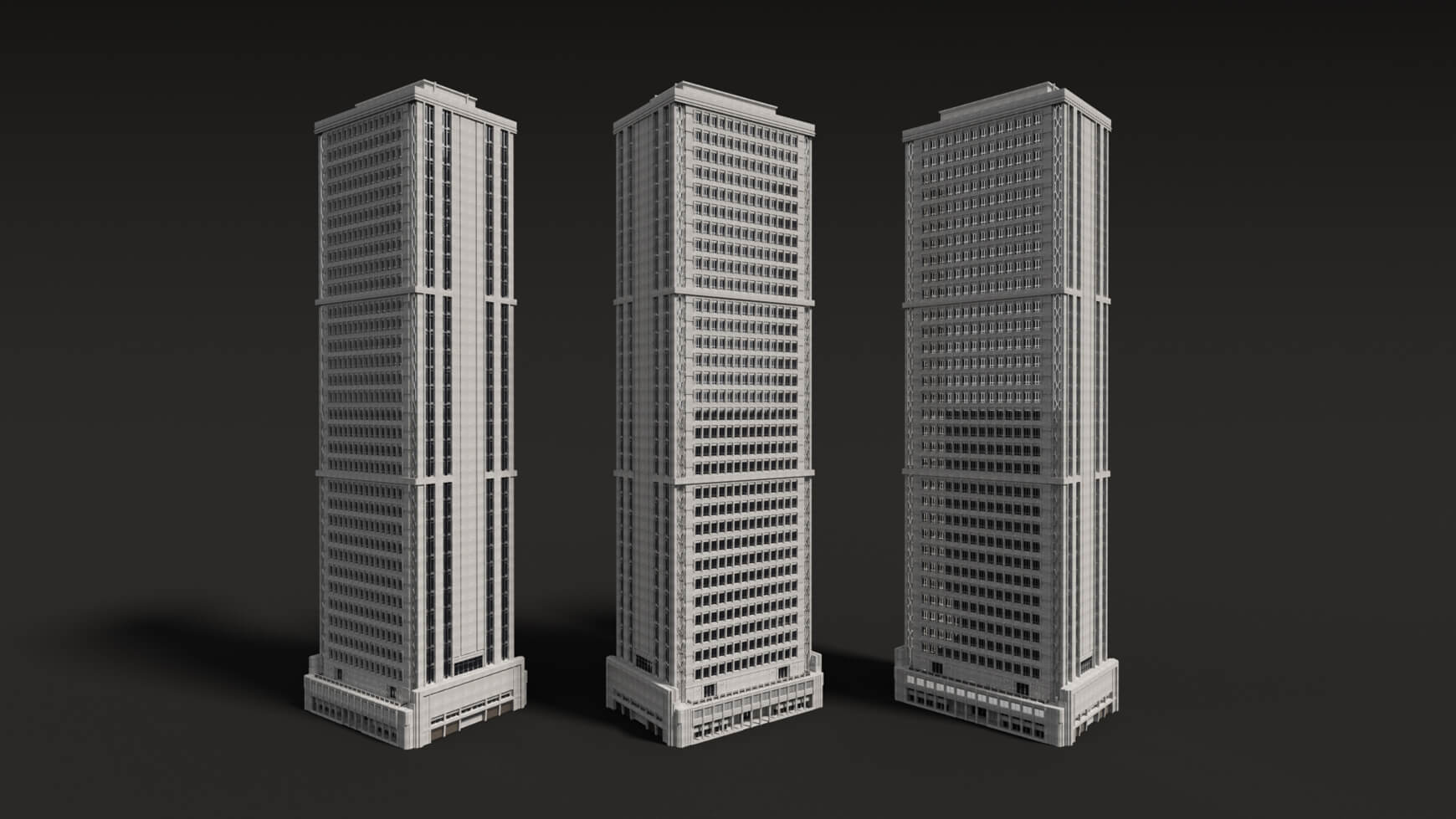 Free Cinema 4D 3D Model Skyscraper Building Modern Cityscape Collection