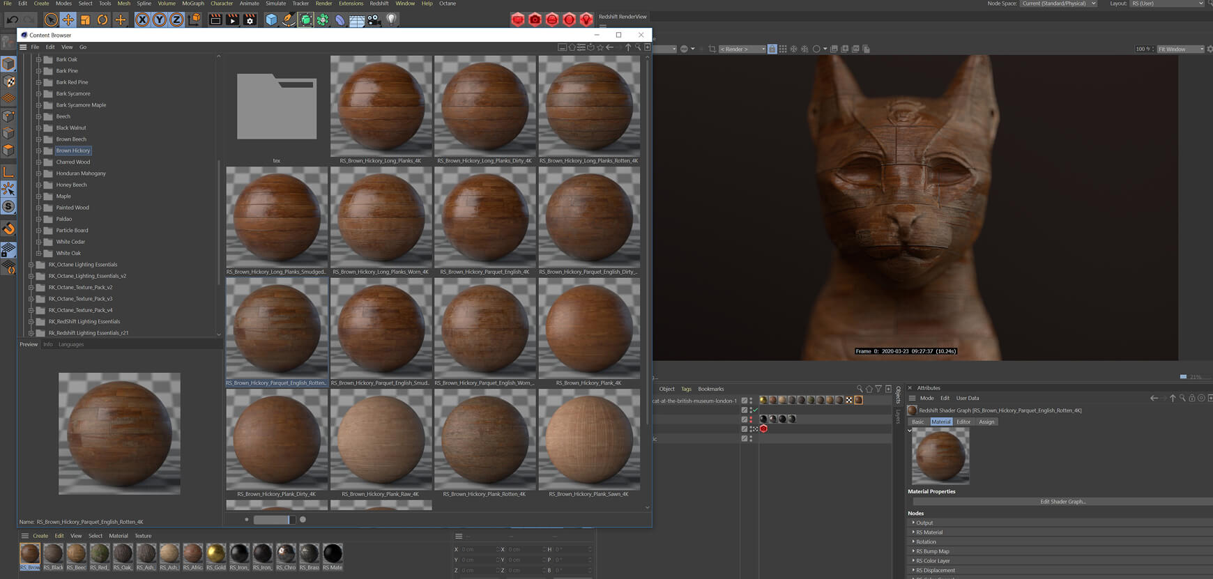 Redshift Cinema 4D Mutating Material Texture Pack Wood