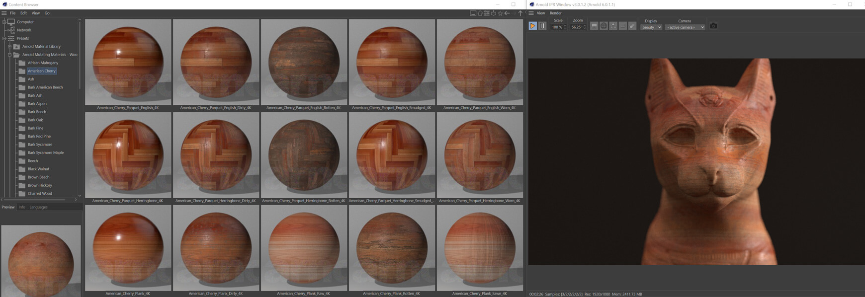 Arnold Mutating Materials Woods Cinema 4D