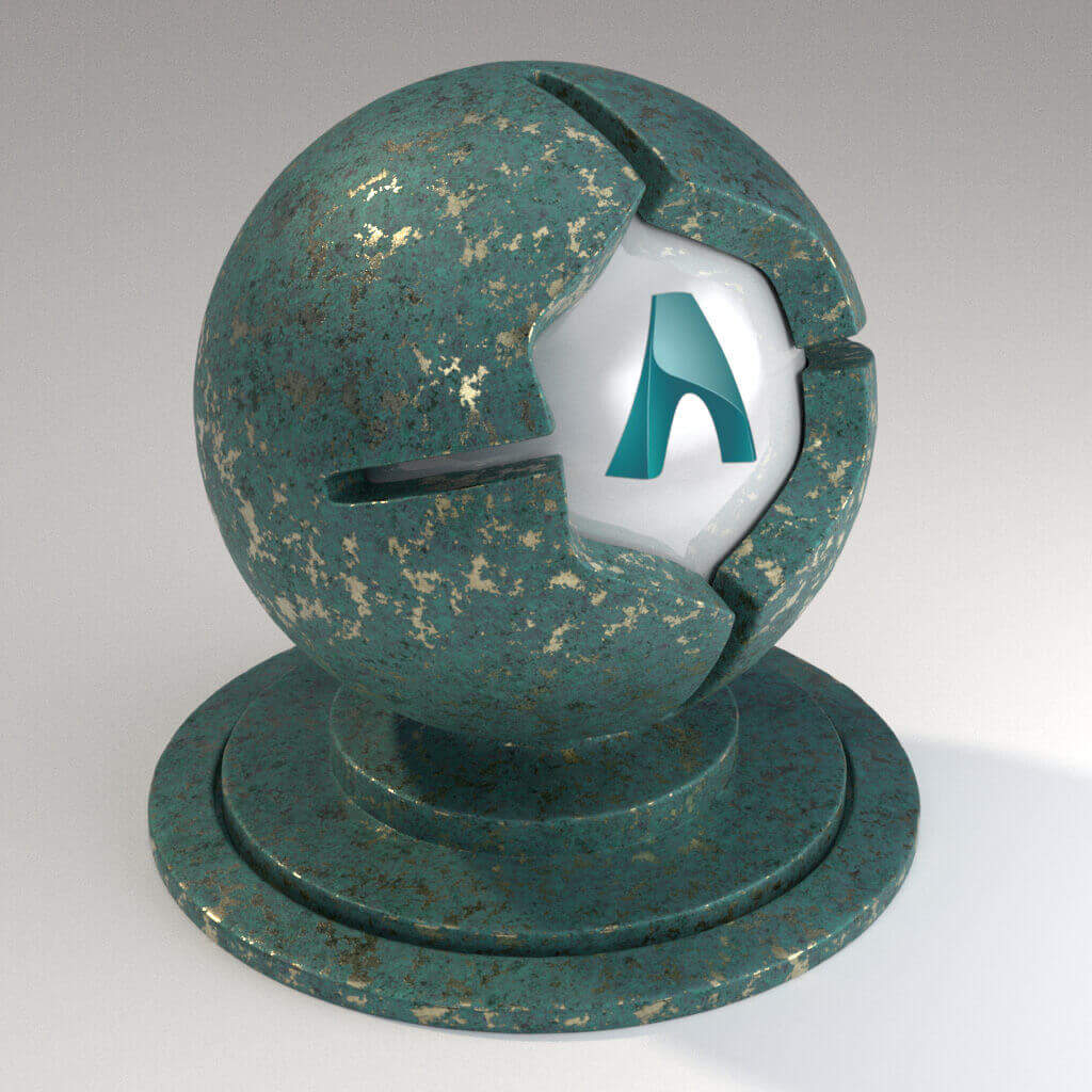 Cinema_4D_Arnold_Material_Pack_Mutating_Metal_Brass_Corroded_Green_Heavy