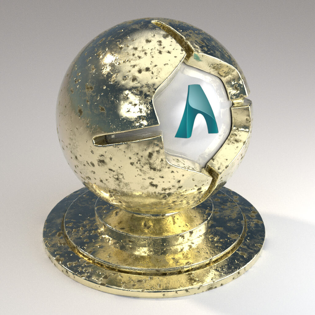 Cinema_4D_Arnold_Material_Pack_Mutating_Metal_Brass_Polished_Damaged_Heavy