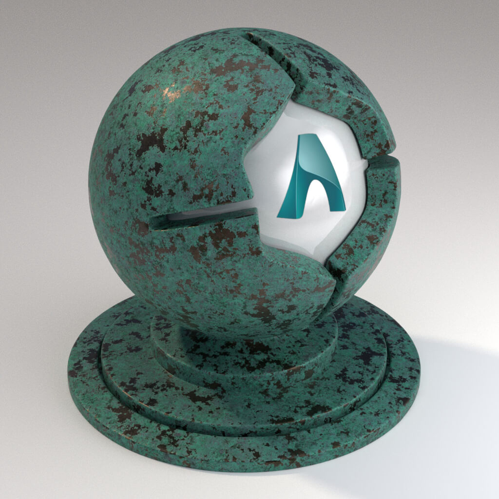 Cinema_4D_Arnold_Material_Pack_Mutating_Metal_Bronze_Corroded_Green_Heavy