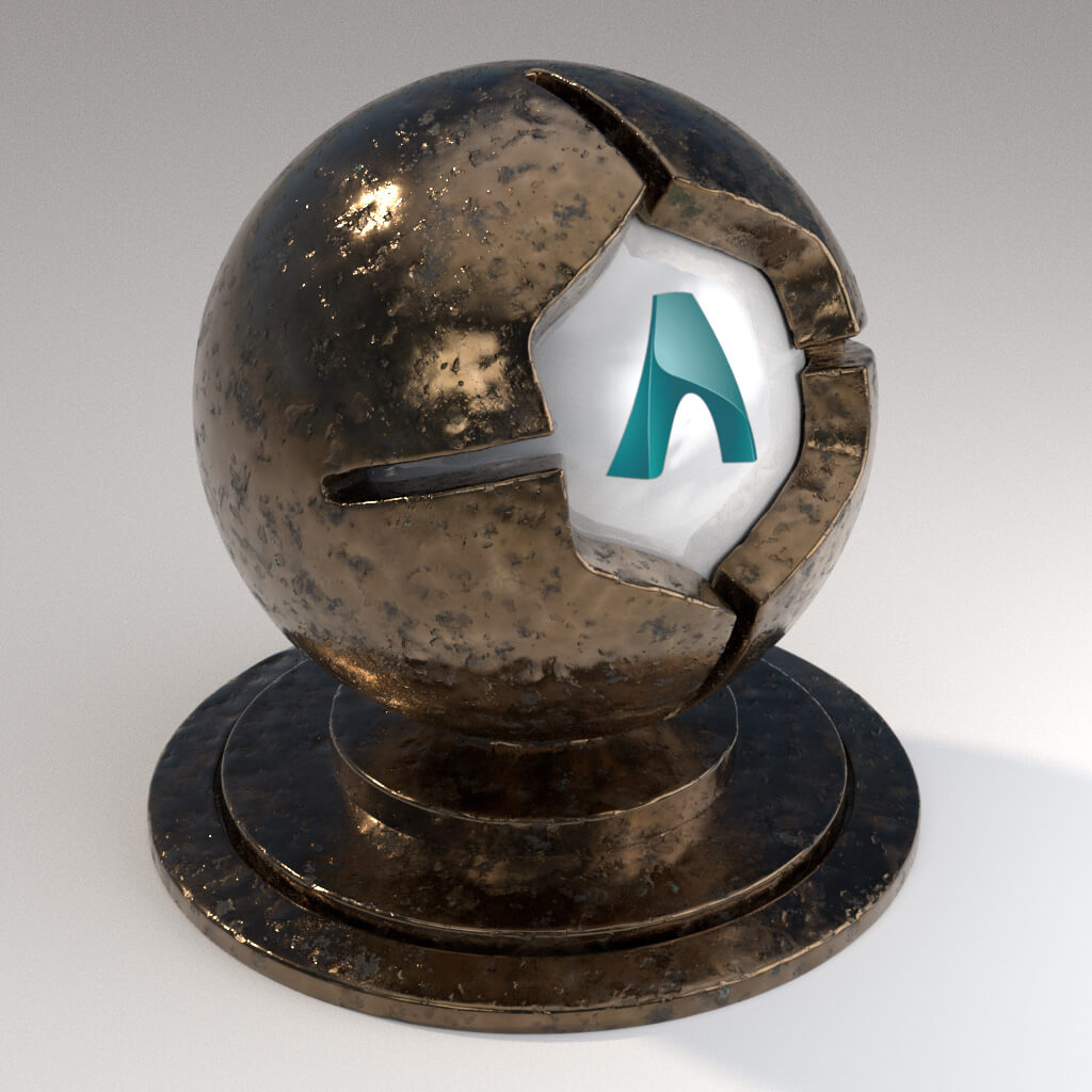 Cinema_4D_Arnold_Material_Pack_Mutating_Metal_Bronze_Polished_Damaged_Heavy