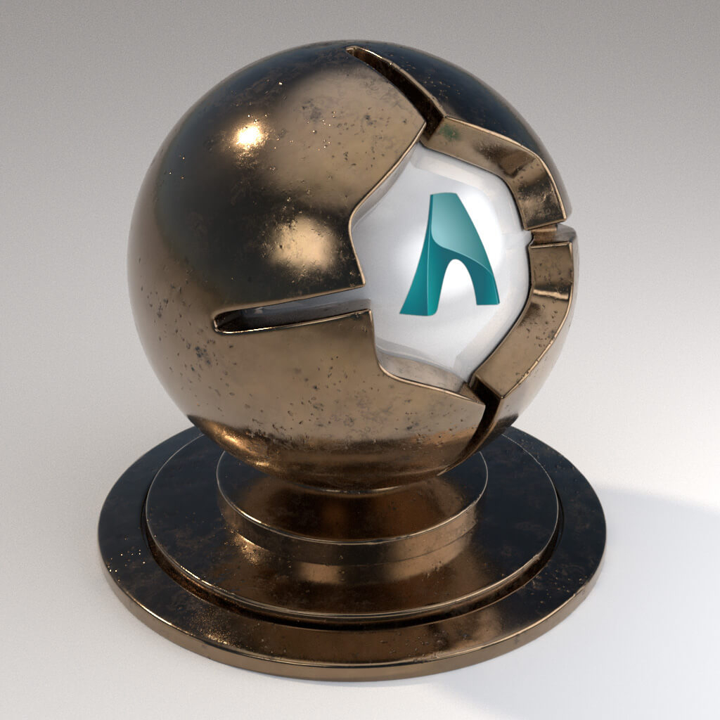 Cinema_4D_Arnold_Material_Pack_Mutating_Metal_Bronze_Polished_Damaged_Moderate