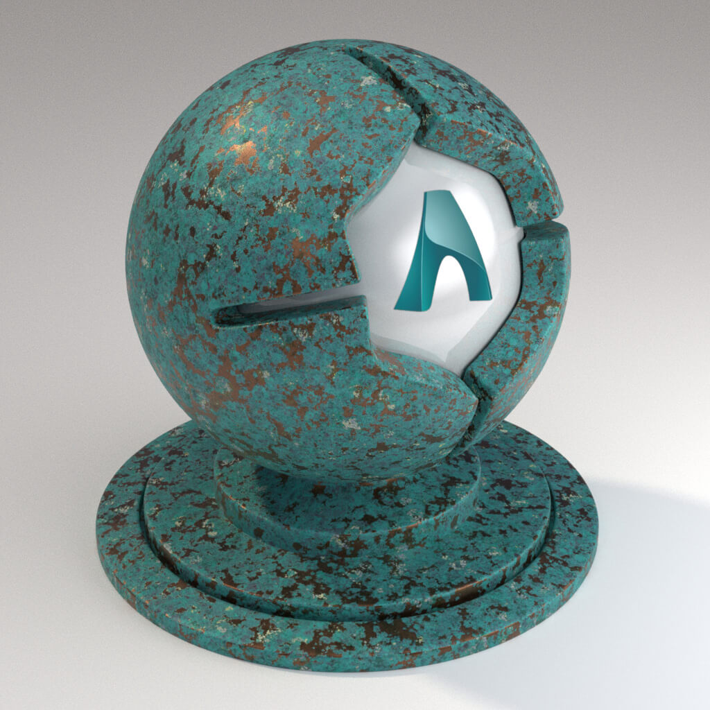 Cinema_4D_Arnold_Material_Pack_Mutating_Metal_Copper_Corroded_Green_Heavy