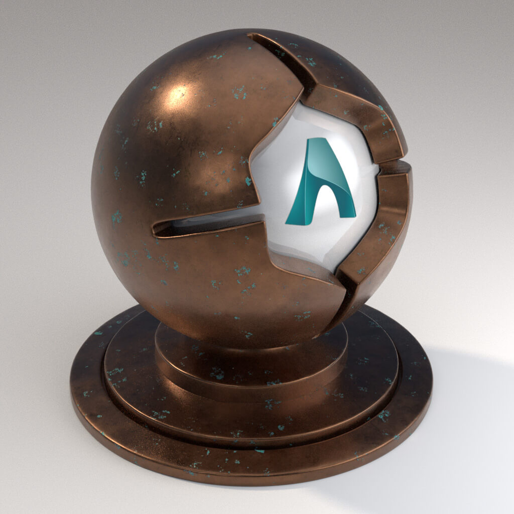 Cinema_4D_Arnold_Material_Pack_Mutating_Metal_Copper_Corroded_Green_Slight