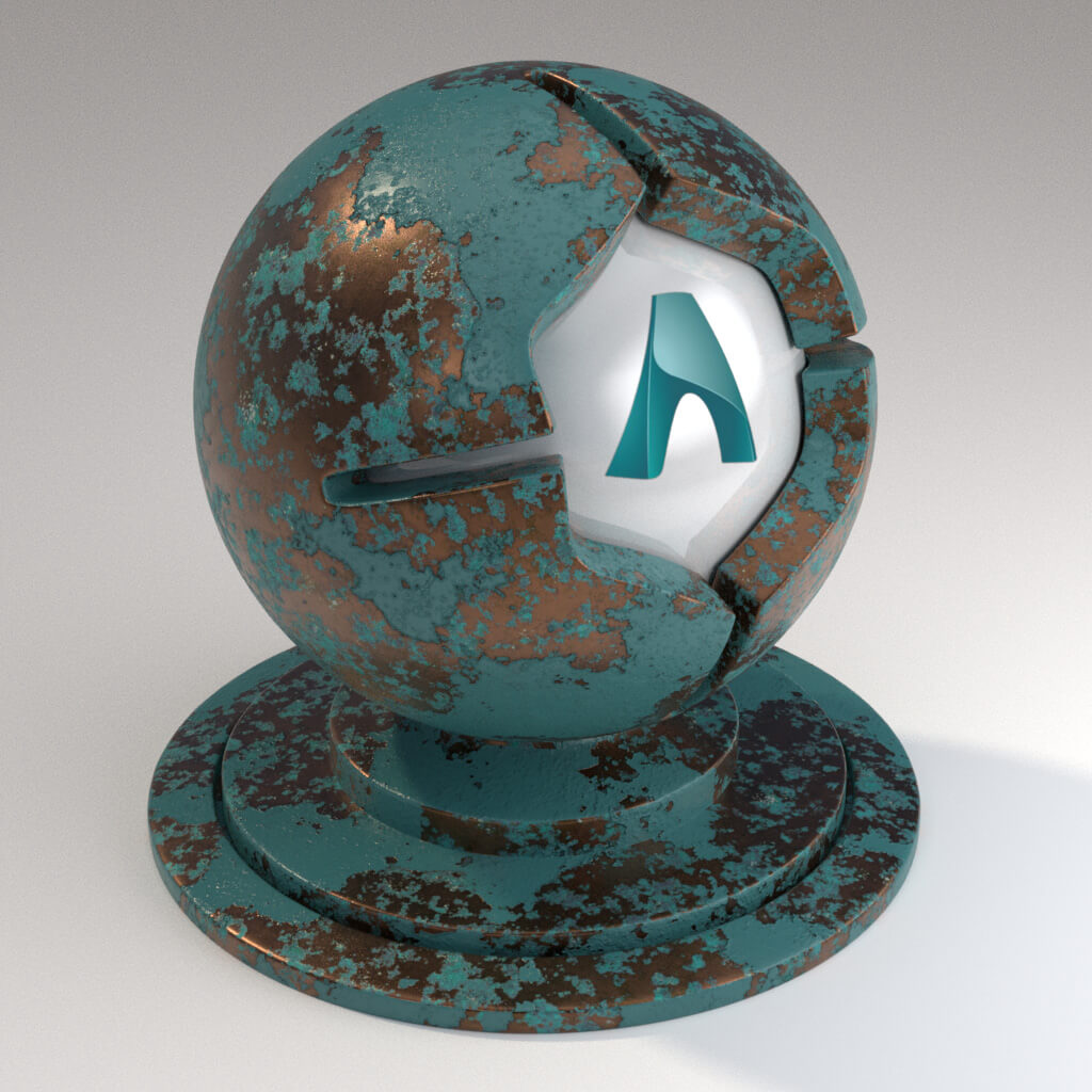 Cinema_4D_Arnold_Material_Pack_Mutating_Metal_Copper_Painted_Peeling_Heavy