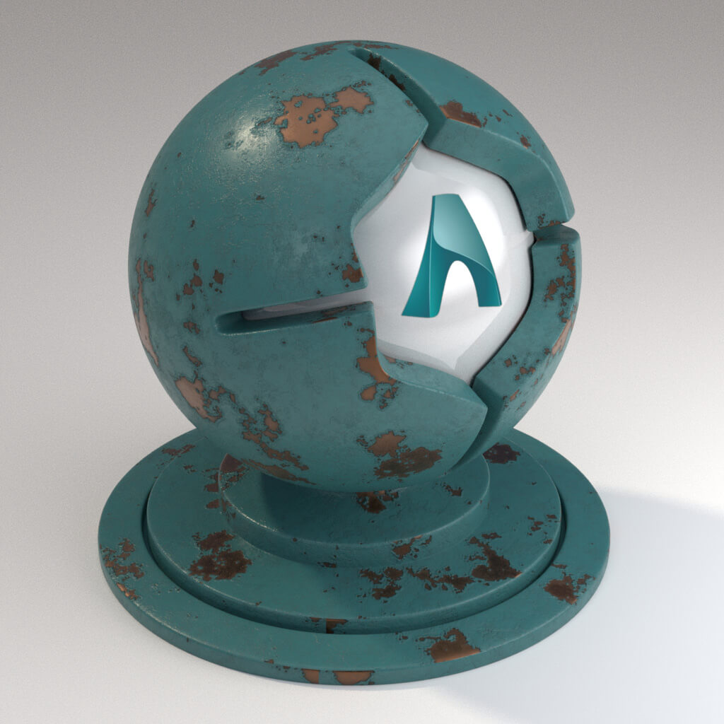 Cinema_4D_Arnold_Material_Pack_Mutating_Metal_Copper_Painted_Peeling_Moderate