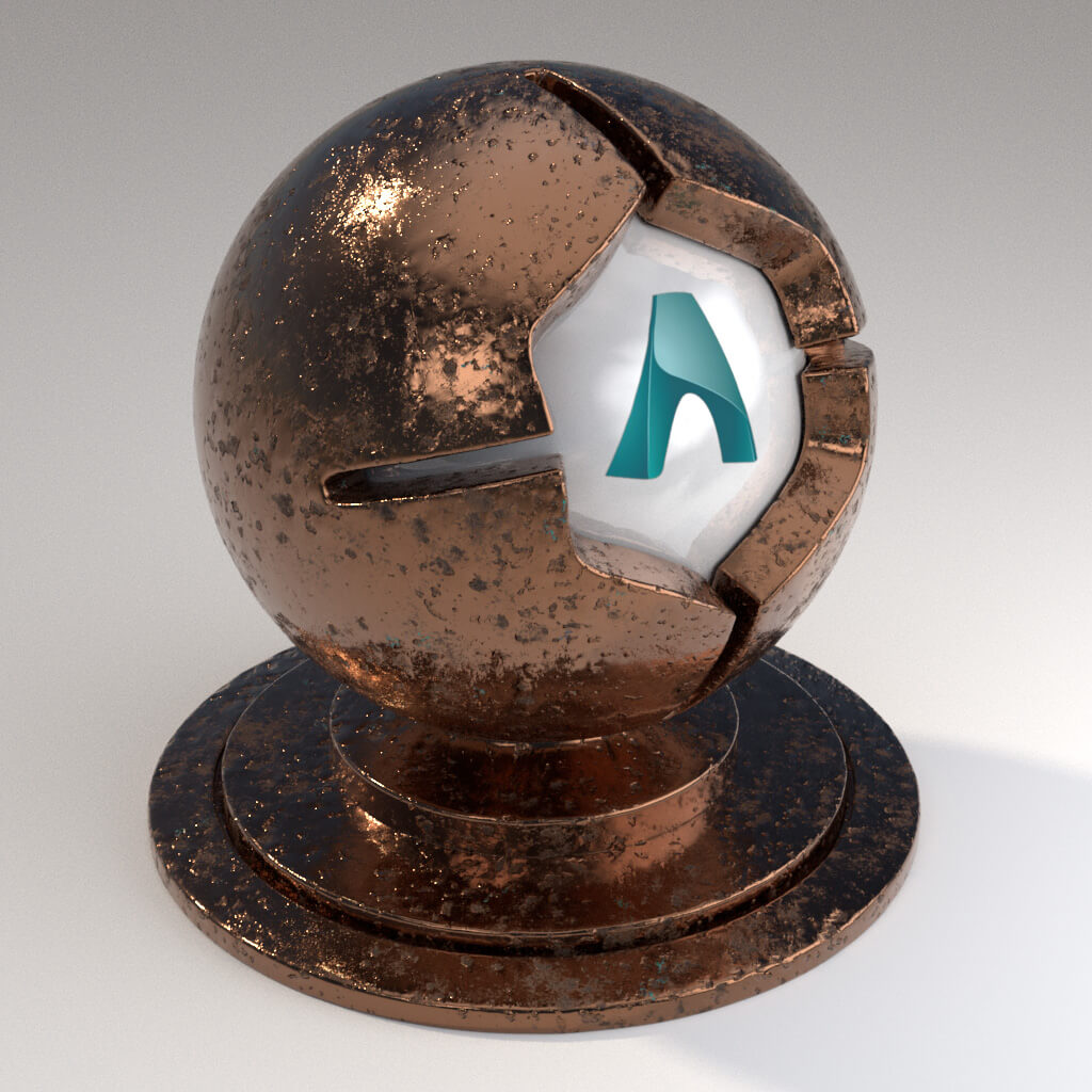 Cinema_4D_Arnold_Material_Pack_Mutating_Metal_Copper_Polished_Damaged_Moderate