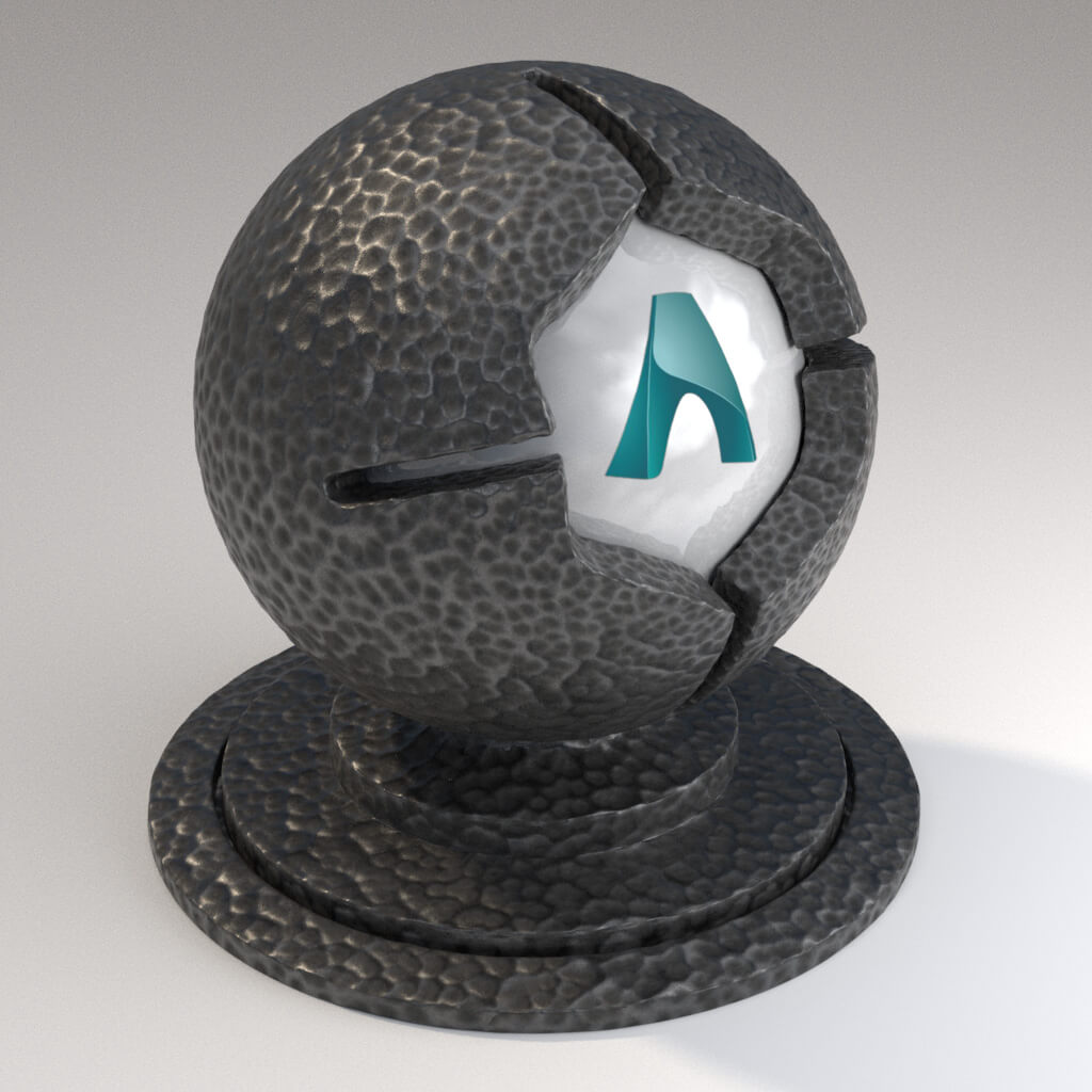 Cinema_4D_Arnold_Material_Pack_Mutating_Metal_Iron_Hammered