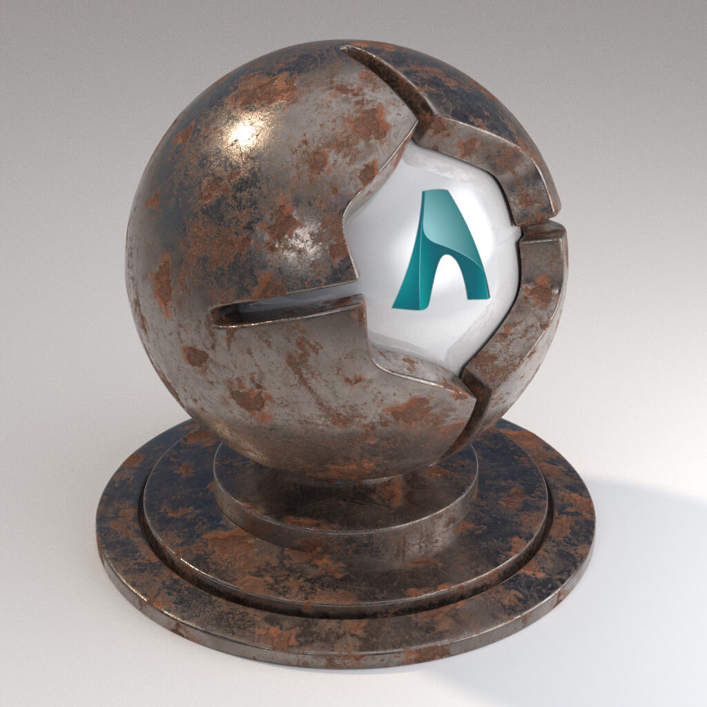 Cinema_4D_Arnold_Material_Pack_Mutating_Metal_Iron_Polished_Damaged_Moderate