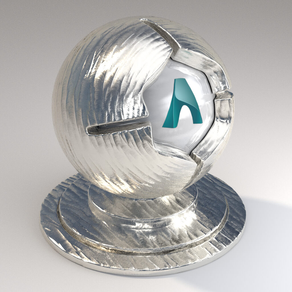 Cinema_4D_Arnold_Material_Pack_Mutating_Metal_Silver_Grinded_Running