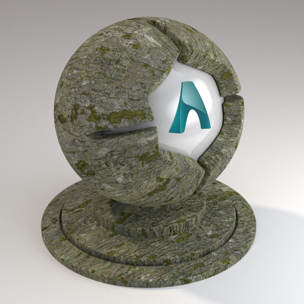 Cinema_4D_Arnold_Material_Pack_Mutating_Wood_Sycamore_Maple_Bark_03_Mossy_4K