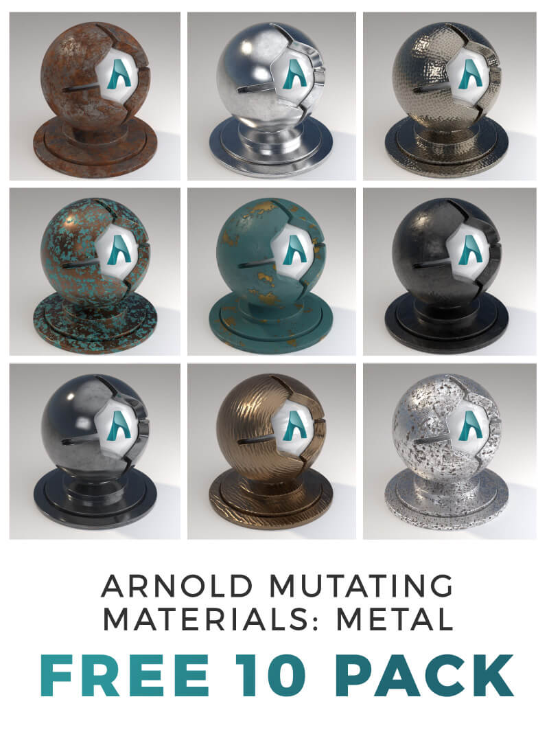 Free Arnold Mutating Materials Texture Pack Sampler Cinema 4D