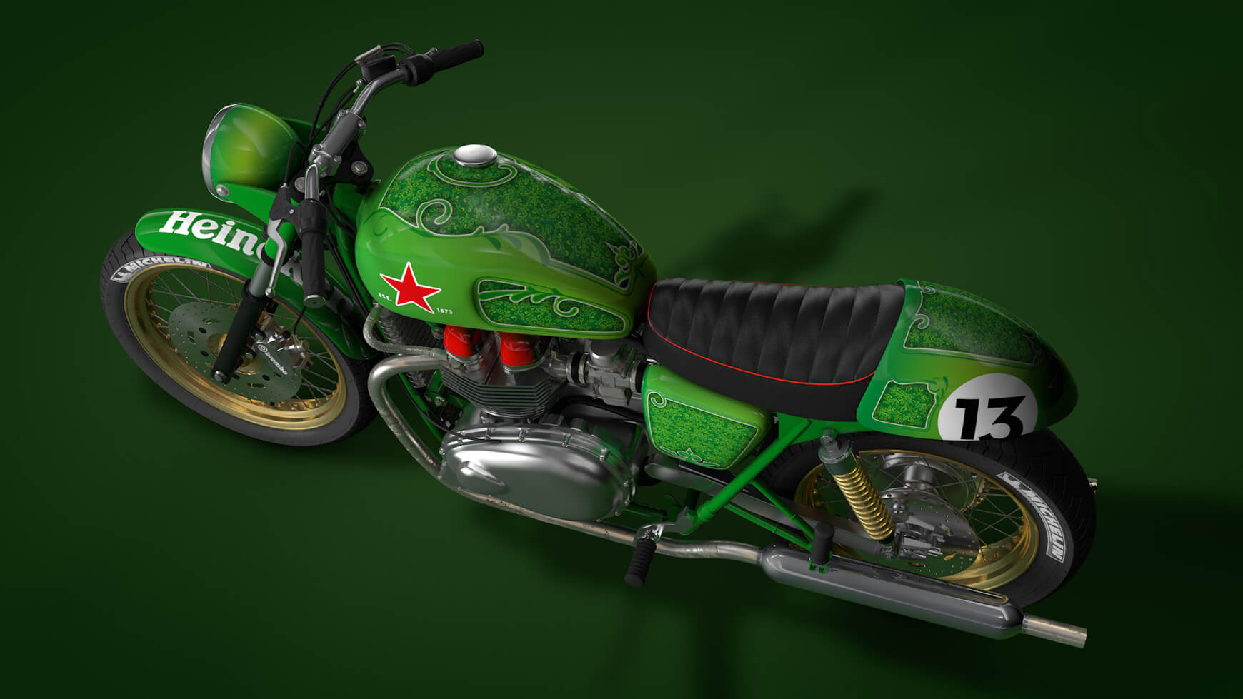 Cinema 4D 3D Model Free Motorcycle Texture Contest