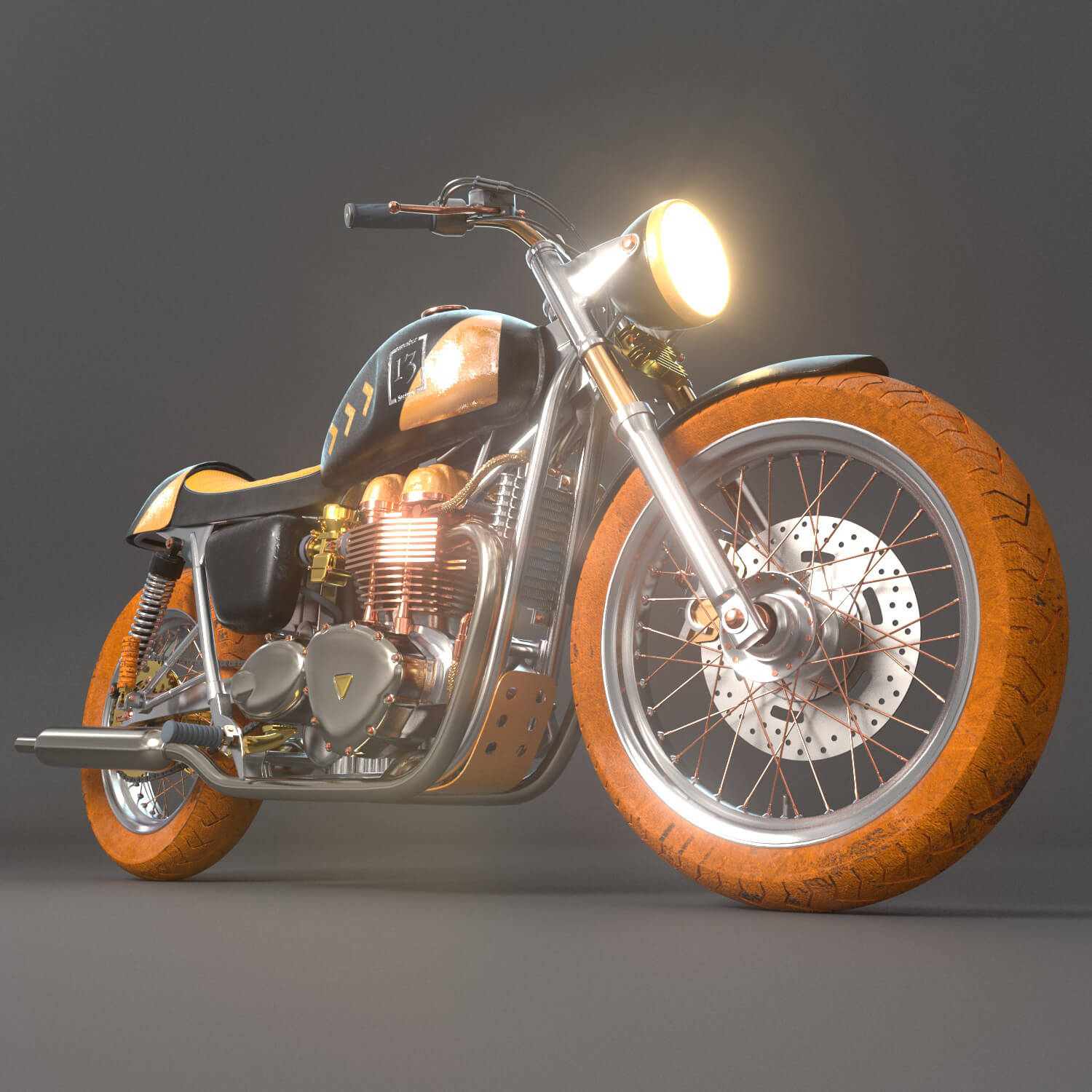 Cinema 4D 3D Model Free Motorcycle Texture Contest