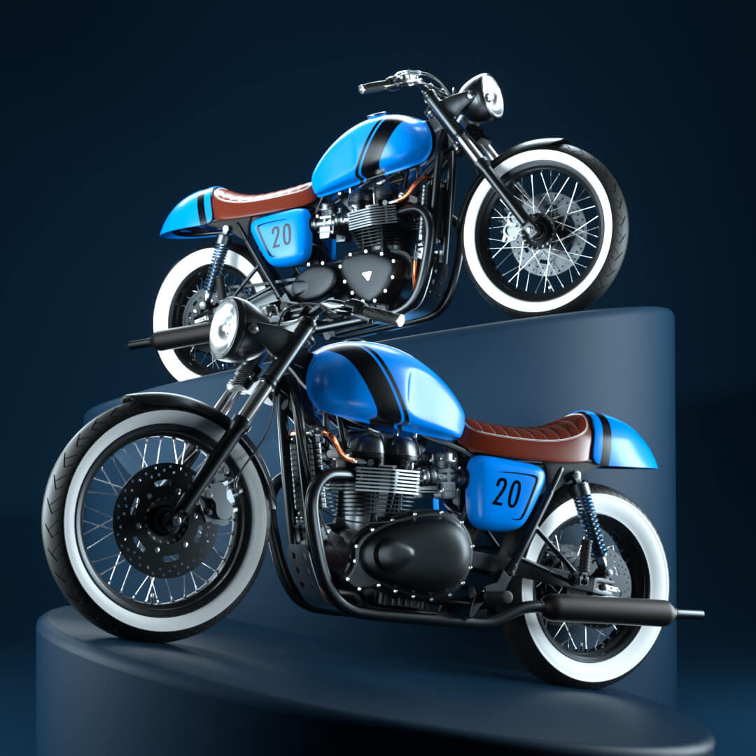 Cinema 4D 3D Model Free Motorcycle Texture Contest