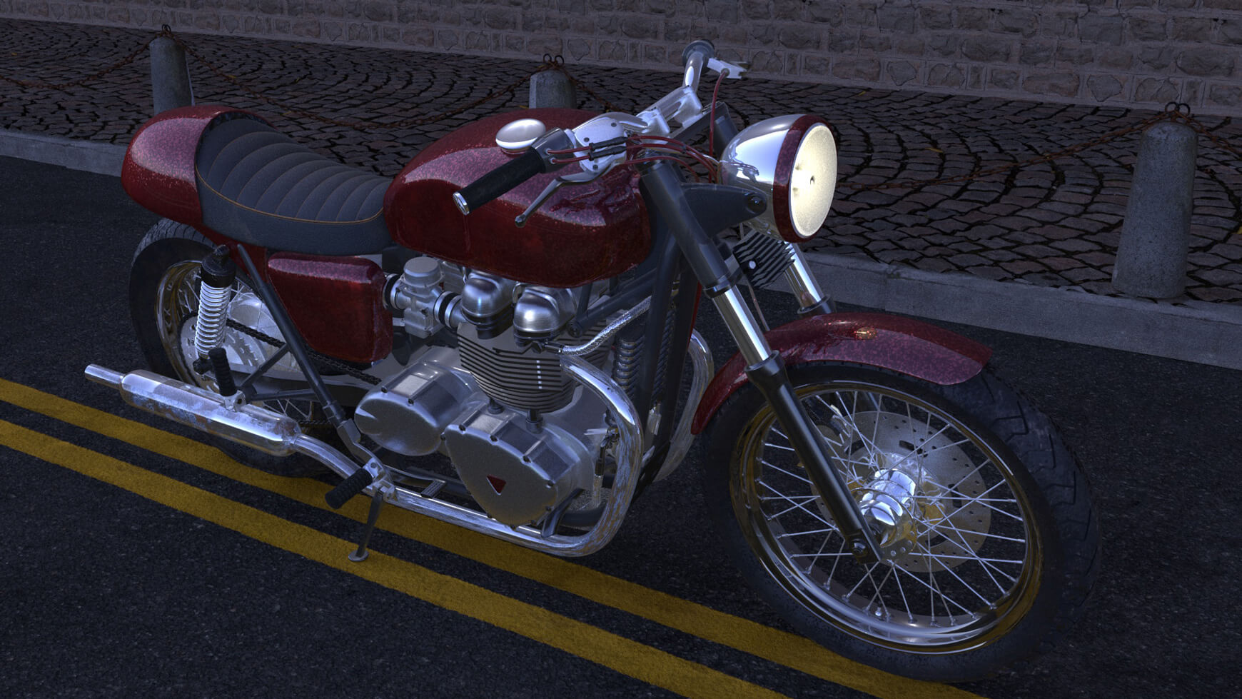 Cinema 4D 3D Model Free Motorcycle Texture Contest